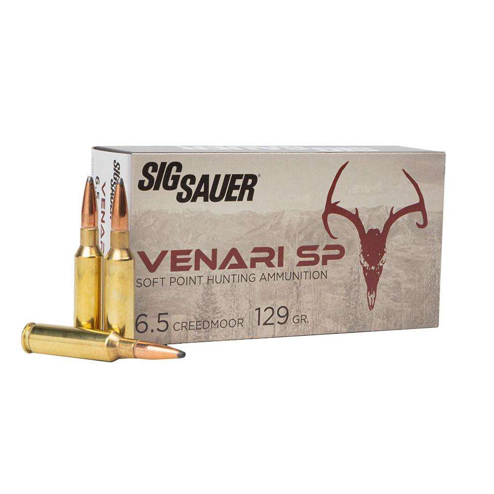 Ammunition Sig Sauer Ready Series Sig AMMO 65 CREEDMOOR 129GR VENARI SOFT POINT BOX/20